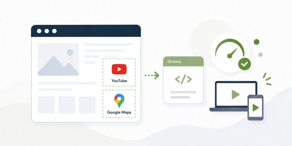 WordPress表示速度改善 YouTube・Google Maps・iframe埋め込み編